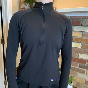 Patagonia Women’s Baselayer R1 Black Quarter Zip